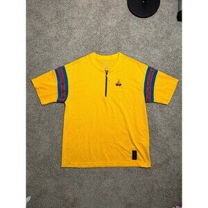 Nike Giannis Antetokounmpo Short Sleeve Shirt Yellow Mesh Shirt Mens Medium